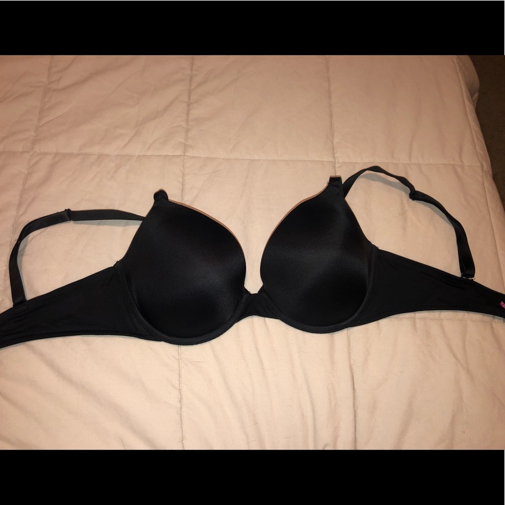 PINK Black push-up bra